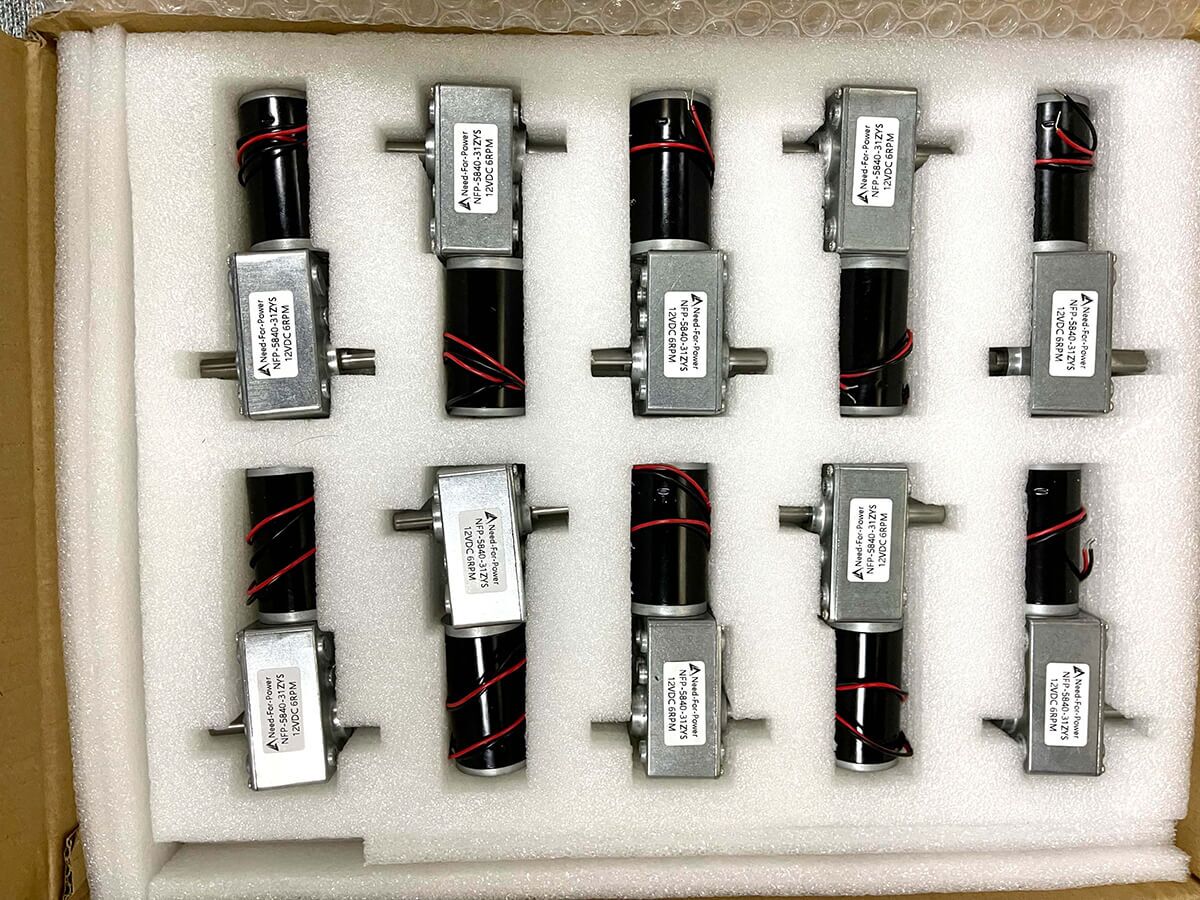 L Type Dual Shafts Worm Gear Motor with Adjustable Speed