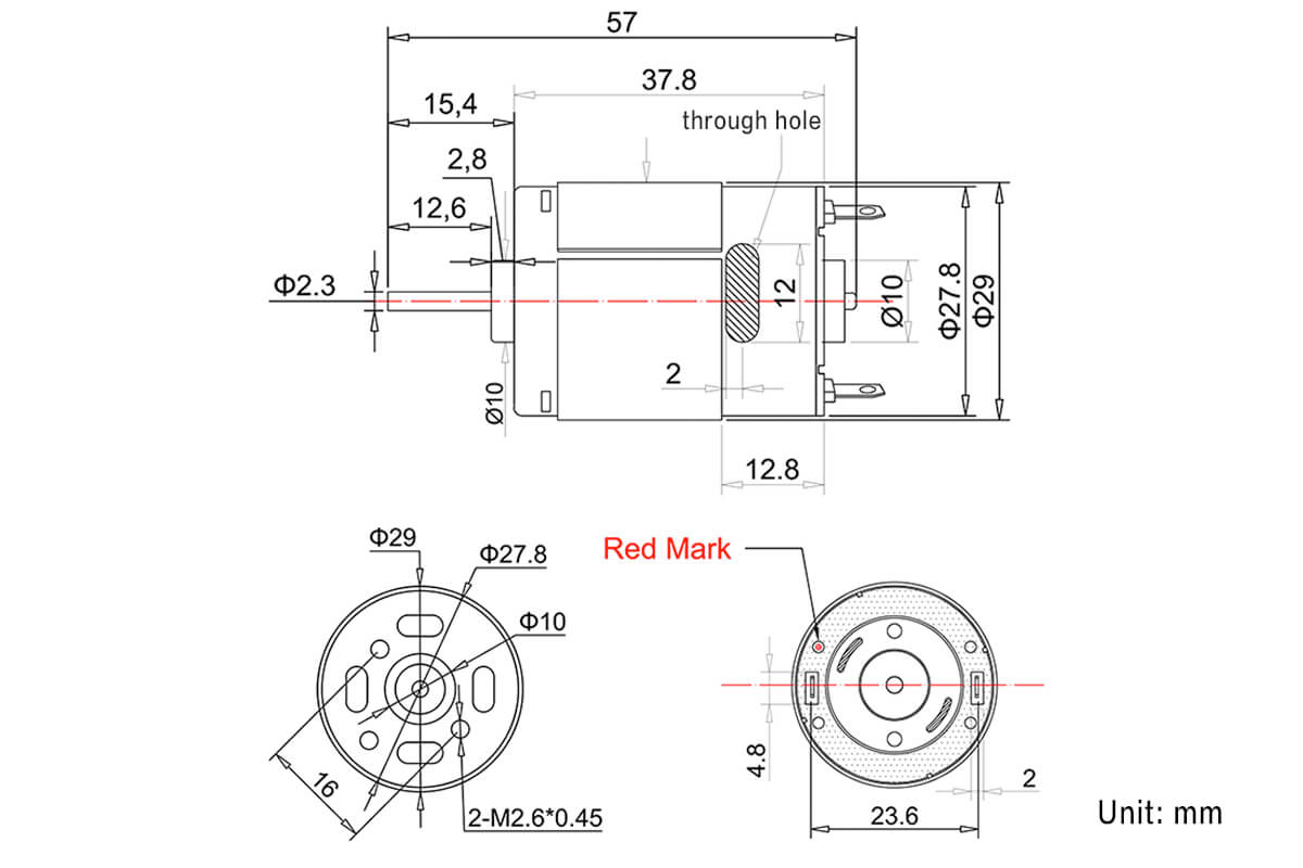 28mm Brushed DC Motor: High Speed and Precision